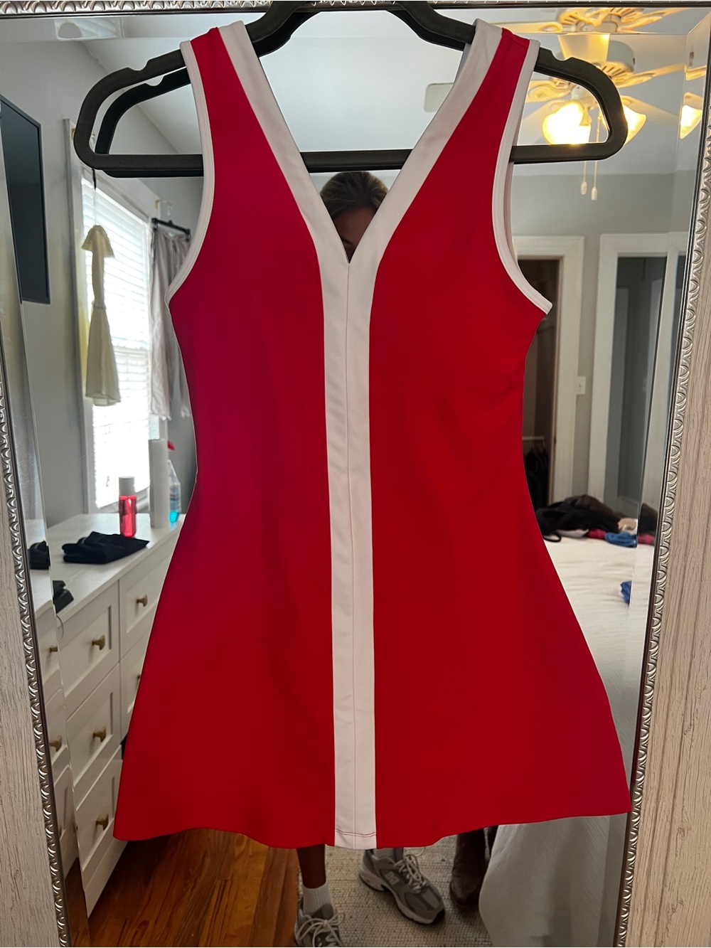 Abercrombie & Fitch Red and White Mini Dress